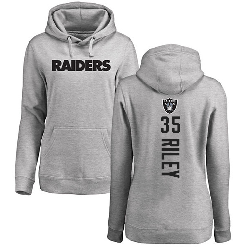 Men Oakland Raiders Ash Curtis Riley Backer NFL Football #35 Pullover Hoodie Sweatshirts->nfl t-shirts->Sports Accessory